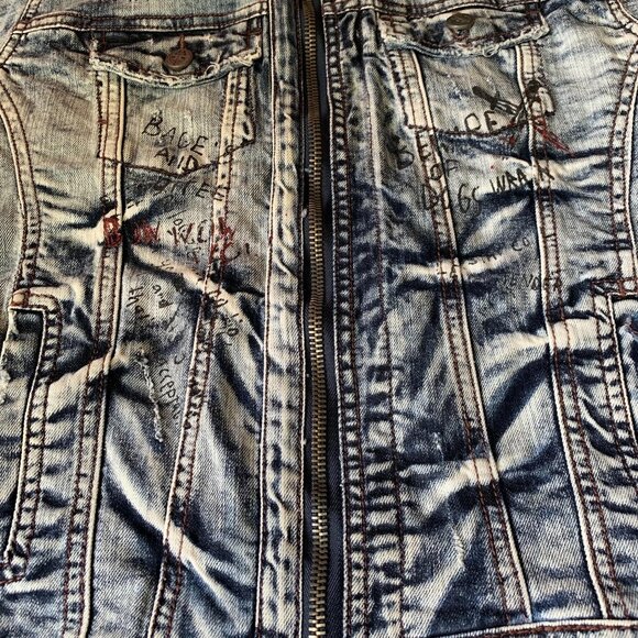 Jordan Craig Legacy Edition Graffiti Denim Jacket - Picture 12 of 12